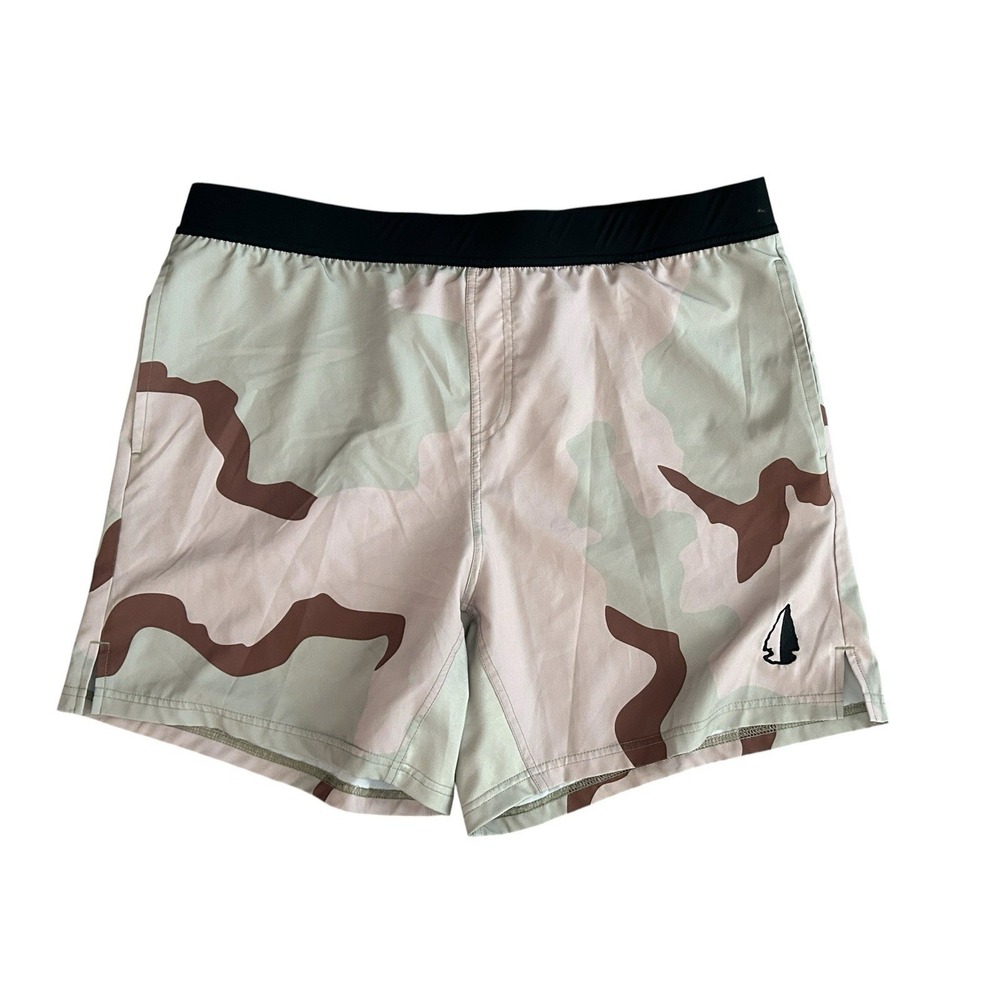 TACHUNTFISH Shorts Mens 2XL Desert Camo Athletic Gym Training Fighting THF